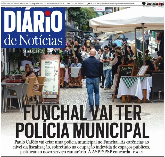 Capa do DIÁRIO 12/12/2016