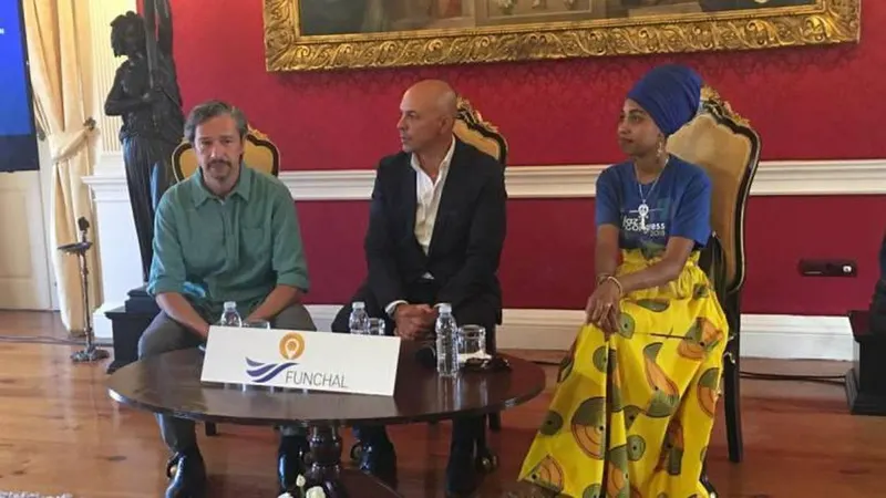 Artista Jazzmeia Horn esteve na conferência de apresentação do evento, que começa já amanhã.