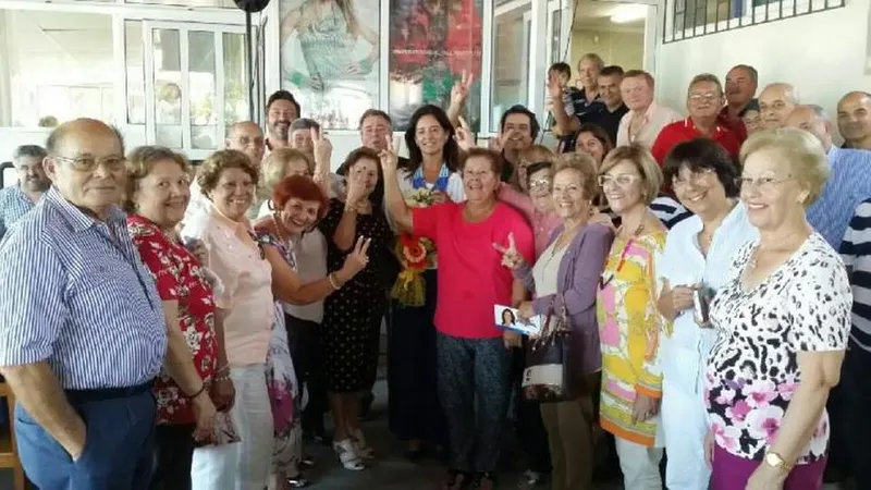 A candidata do PSD esteve hoje no Clube Social dos Emigrantes Madeirenses.
