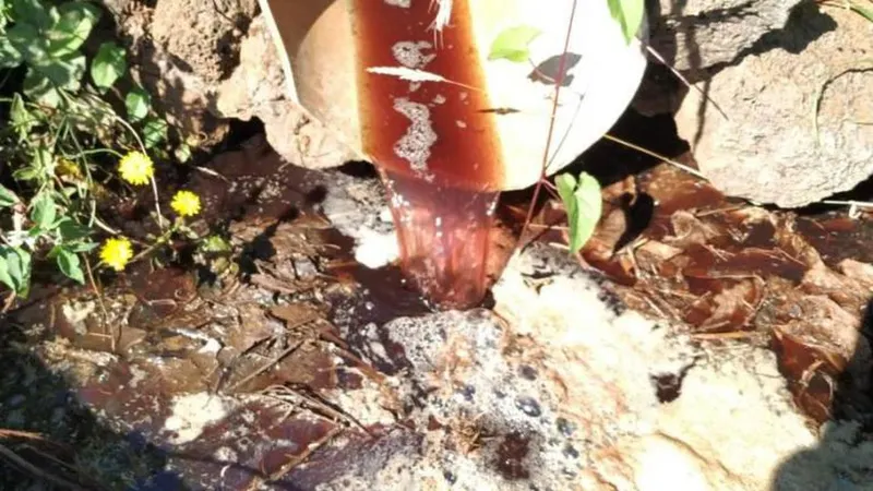 A presença de sangue era denunciada pela cor avermelhada da água e pelo cheiro. 