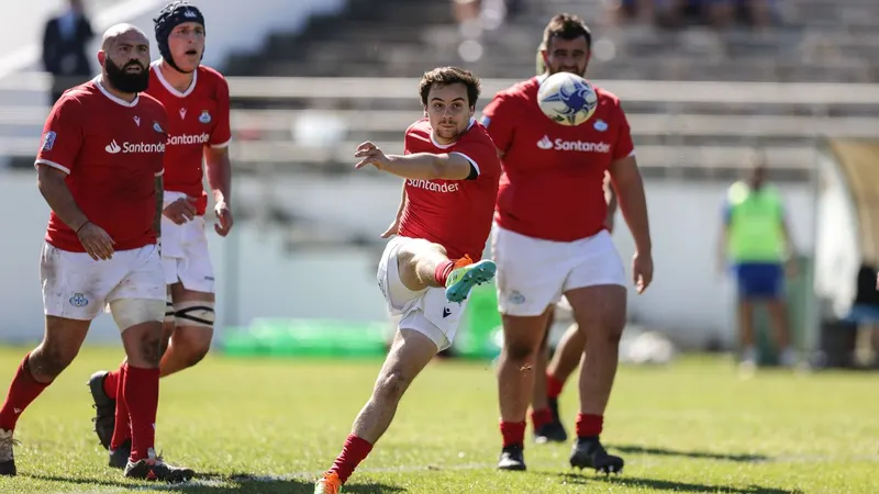 Jogo entre seleção de Portugal de Râguebi e a Roménia na 2.ª jornada da Rugby European Championship 2021, qualificação para o Mundial de 2023.<br><br>