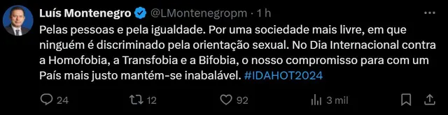Foto DR/XTwitter/Luís Montenegro
