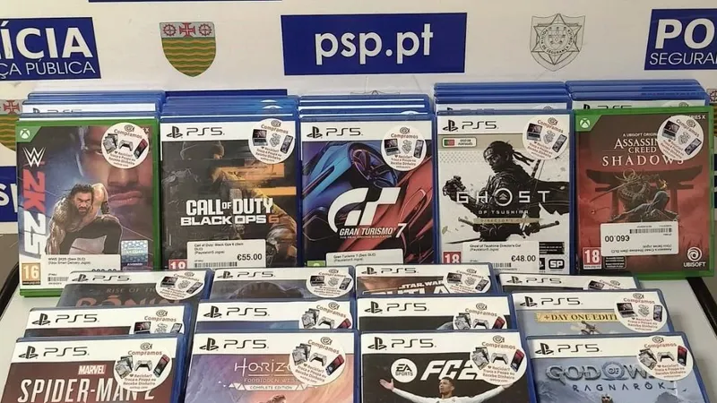 PSP apreendeu 35 jogos de Playstation 5 quando estavam já na posse de duas lojas de revenda de equipamento electrónico.