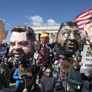 'No Kings' em Washington.&nbsp; &nbsp;Foto&nbsp;GIUSEPPE LAMI/EPA