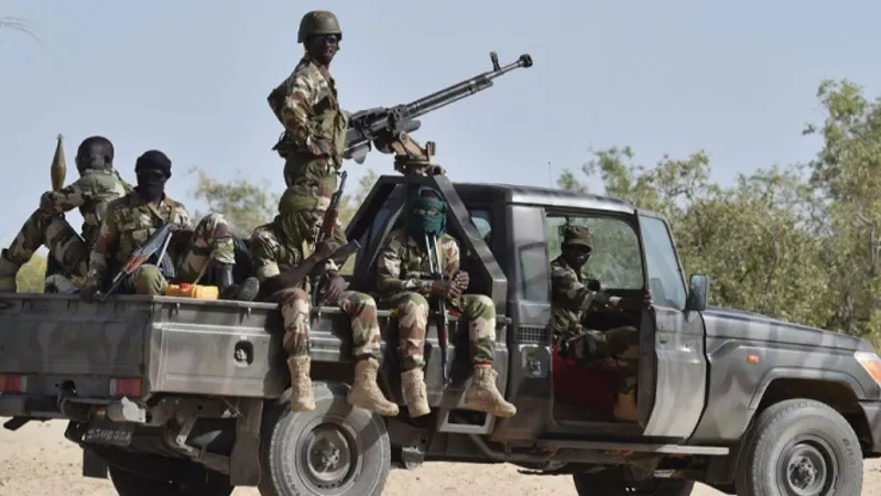 Soldados do grupo rebelde Boko Haram, 25 de Maio de 2015<br>