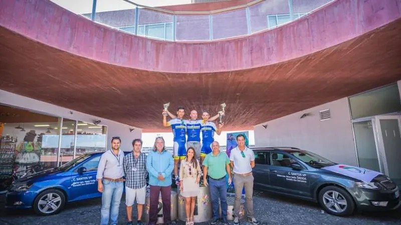 Pódio da classificação geral individual da 3ª etapa da 42ª ‘Volta à Madeira em Bicicleta’.