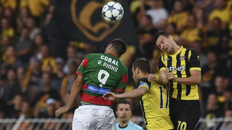 Marítimo empata na Liga Europa.  Foto EPA