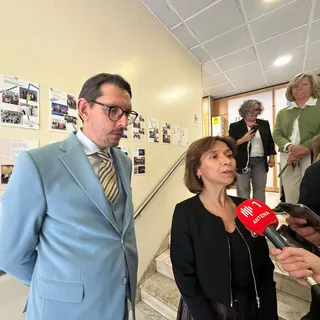 Secretária Regional de Inclusão, Trabalho e Juventude, Paula Margarido, acompanhada pelo Presidente do Conselho Directivo do Instituto de Emprego da Madeira, Pedro Gouveia