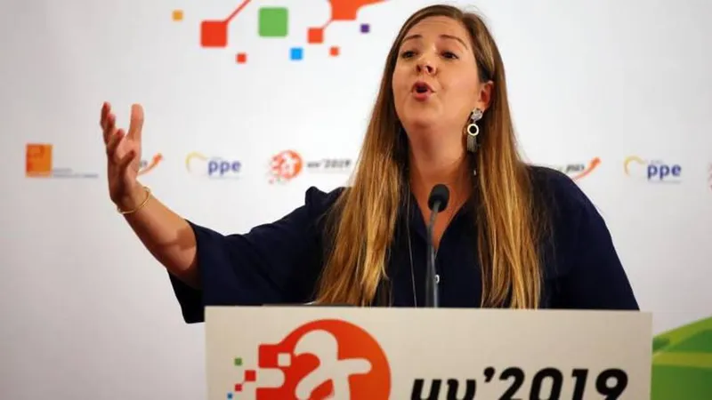 A líder da JSD nacional, Margarida Balseiro Lopes.    Foto NUNO VEIGA/LUSA