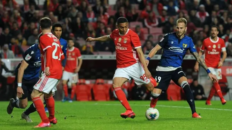 Benfica venceu o Famalicão e está em vantagem na Taça de Portugal. Foto Global Imagens