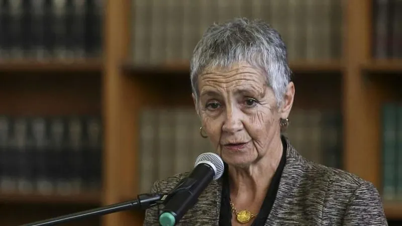 Violante Saramago Matos, filha do escritor, participou na cerimónia desta tarde em Lisboa.