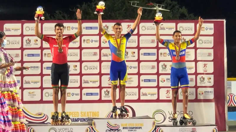 O atleta madeirense ganhou uma medalha de bronze e uma de prata nos mundiais que decorrem na Colômbia. Foto DR