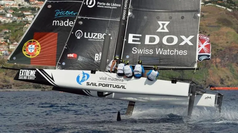 Madeira estreou-se no passado mês de Setembro no Extreme Sailing Series. Foto ASPRESS