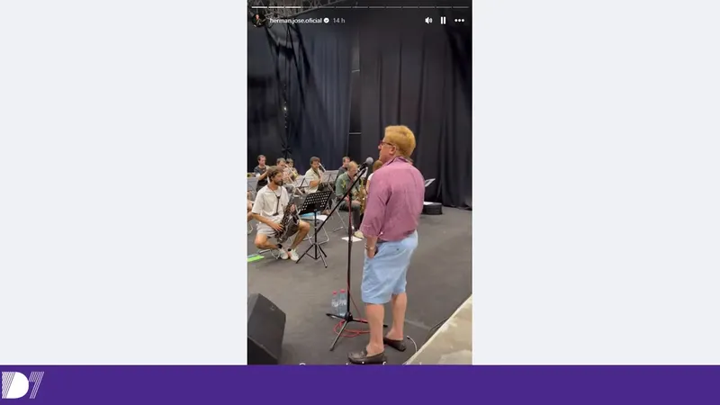 Herman José e Orquestra de Jazz do Funchal ensaiam para concerto desta noite na Semana do Mar