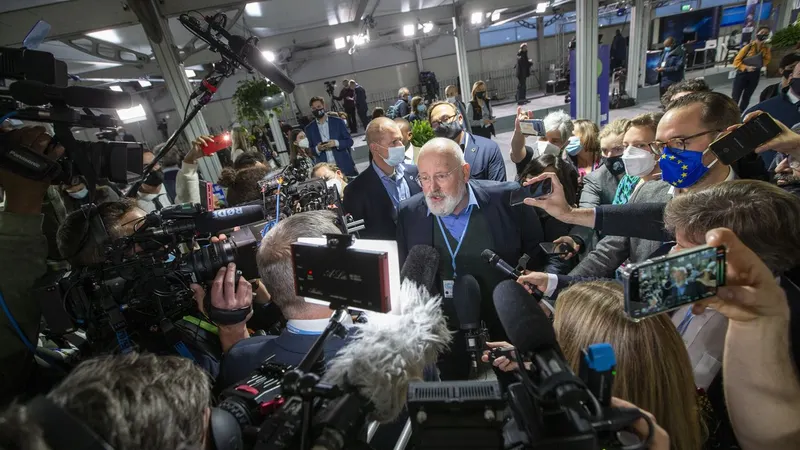 Frans Timmermans, vice-presidente da Comissão Europeia, é uma das vozes contra alterações ao texto final.&nbsp; &nbsp;Foto&nbsp;EPA/ROBERT PERRY