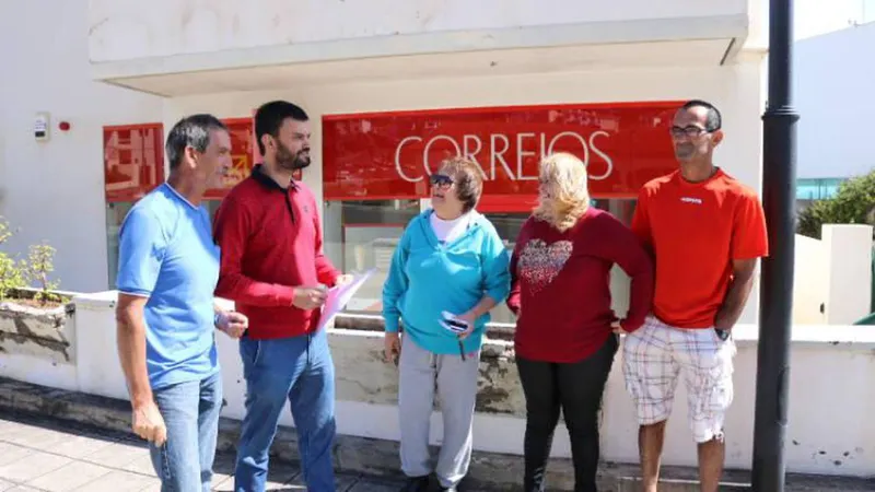A imagem enviada pela CDU da actividade desta manhã.   Foto DR