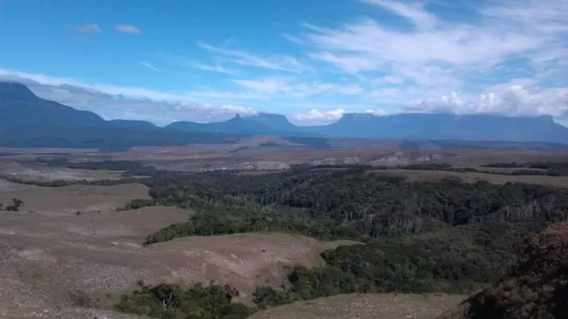 A aeronave descolou do Parque Nacional Canaima, este Domingo. Foto: D.R.