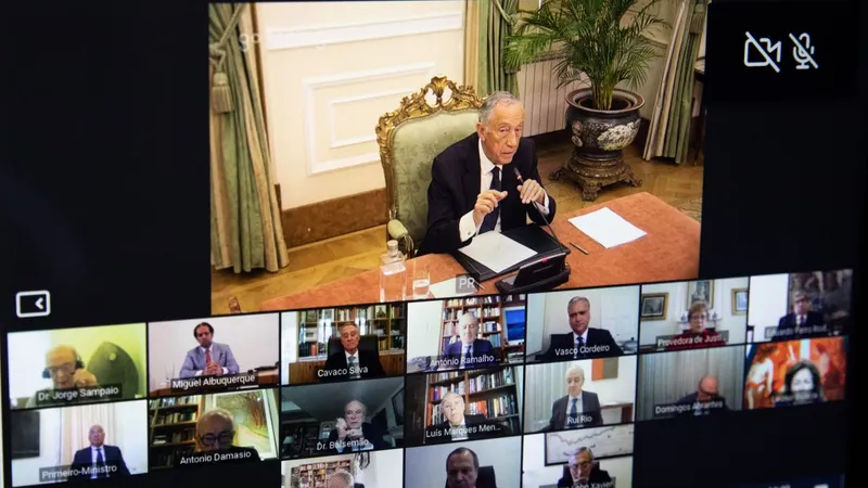 No último ano as reuniões do Conselho de Estado foram quase sempre por vídeo-conferência.&nbsp; &nbsp;Foto Arquivo/Miguel Figueiredo Lopes/Presidência da República