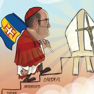 Cartoon concebido por Eder Luís, cartoonista e coordenador de Arte do DIÁRIO, oferecido a Tolentino Mendonça