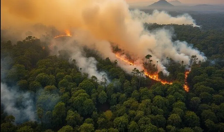 Nos últimos anos, a Amazónia tem sofrido com os violentos incêndios que têm consumido extensas áreas de floresta.