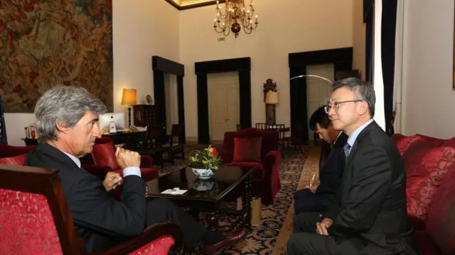 Traquadra Gomes com Chul Min Park na audiência que decorreu hoje, pelas 15 horas.