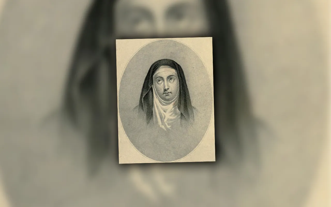 Retrato de Maria Clementina, possivelmente romantizado, da autoria do gravador Charles Kennedy Burt (1823-1892). Fonte: Ship and shore, in Madeira, Lisbon and the Mediterranean by Colton, Walter, 1797-1851, Domínio público