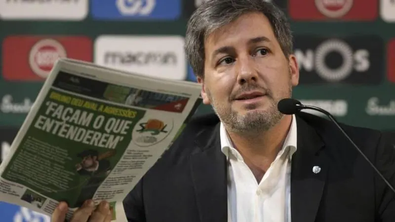 Bruno de Carvalho abordou inúmeros pontos sobre a crise leonina. Foto Globalimagens