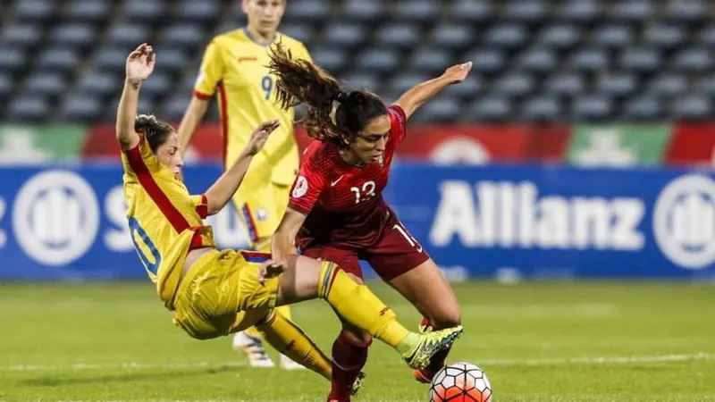 Madeirense Fátima Pinto entrou no jogo após o intervalo. Foto Globalimagens