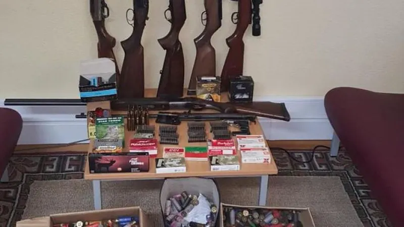 Fornos de Algodres - Apreensão de 6 armas de fogo, mais de 1500 munições e material pirotécnico