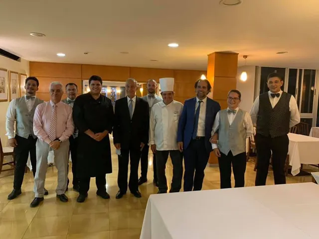 Marcelo Rebelo de Sousa no restaurante 'O Clássico'.