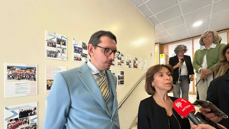 Secretária Regional de Inclusão, Trabalho e Juventude, Paula Margarido, acompanhada pelo Presidente do Conselho Directivo do Instituto de Emprego da Madeira, Pedro Gouveia