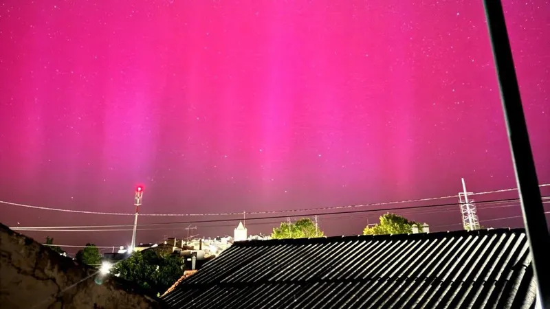 Imagem registada em Portalegre, um dos locais onde este fenómeno foi visível