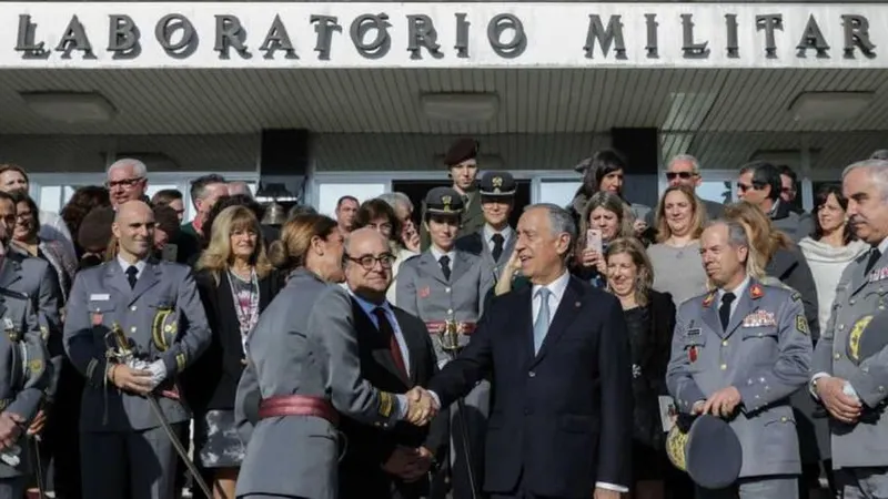 Marcelo Rebelo de Sousa inaugurou hoje um novo equipamento do Laboratório Militar, em Lisboa.