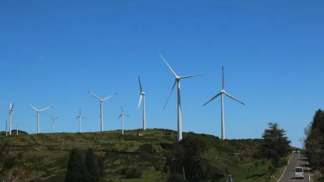 No Paul da Serra há cada vez mais torres eólicas. Foto DR