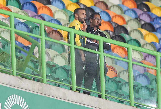 Rúben Amorim na bancada após ser expulso. FOTO GERARDO SANTOS/GLOBAL IMAGENS