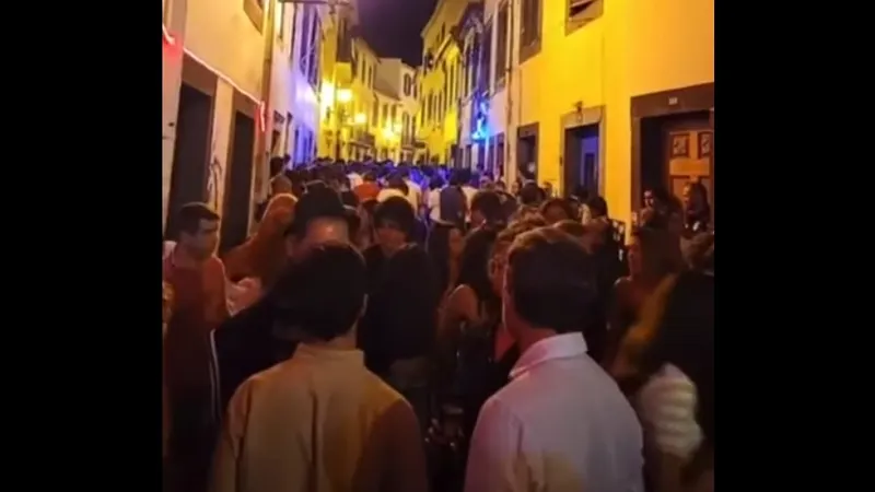 Imagem do vídeo registado na semana passada, na Zona Velha do Funchal.