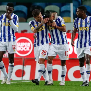 Corona celebra o segundo golo do FC Porto. FOTO ANTÓNIO COTRIM/LUSA