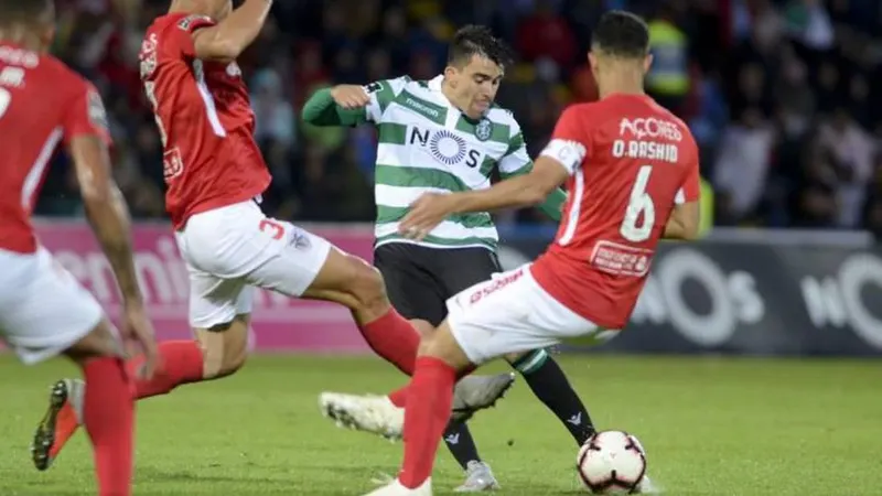 Acuña marcou o segundo golo dos leões.   Foto EPA/EDUARDO COSTA