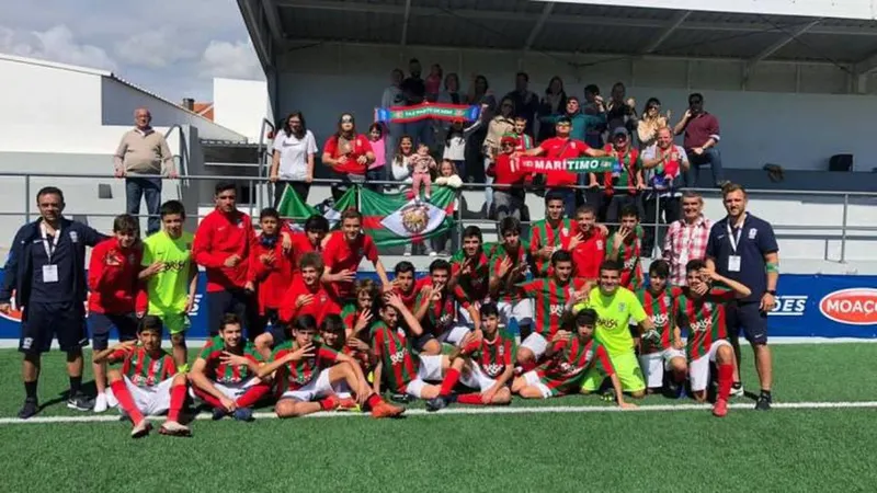Marítimo derrotou o Santa Clara, por 3-1, com Danny a assistir ao jogo na bancada.   Foto CS Marítimo - Futebol Jovem