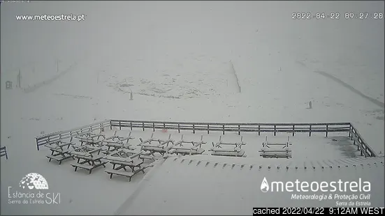 A Serra da Estrela como está esta manhã.&nbsp; &nbsp;Fotos pt.snow-forecast.com