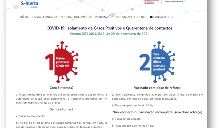 A Direcção Regional da Saúde diz que deve ser privilegiada a comunicação através da plataforma S-Alerta Cidadão. Foto DR