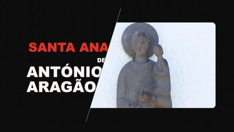 Escultura em cantaria rija regional ‘Santa Ana’, de António Aragão, em destaque no nono vídeo da série Clip’arte.