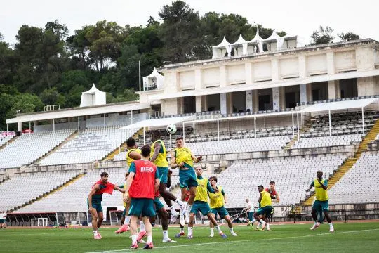 A selecção treinou ontem no Jamor e hoje já vai ter o seu capitão.&nbsp; &nbsp;Foto DR/FPF