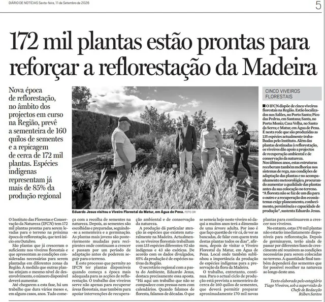 Notícia publicada pelo DIÁRIO no dia 11 de Setembro.&nbsp;