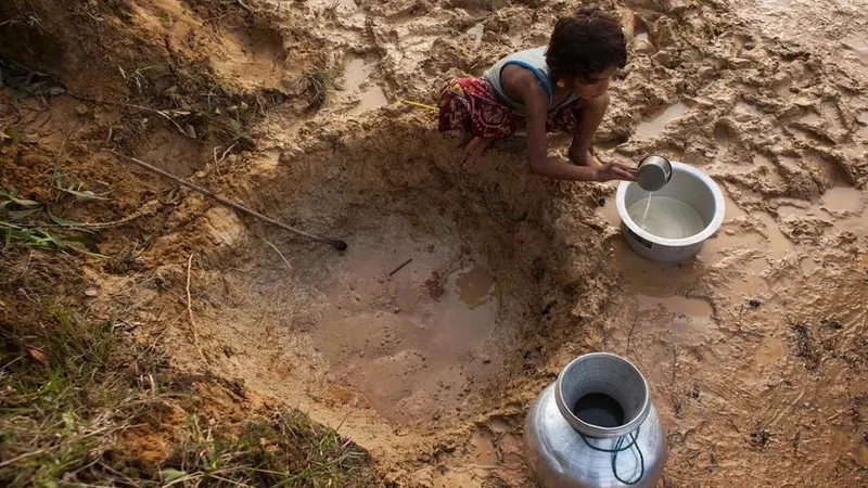 Há quase 200 milhões de crianças em África sem água corrente.