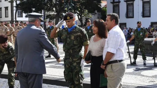 Pedro Calaça foi o melhor recruta e recebeu um prémio.   Foto Rui Silva/Aspress